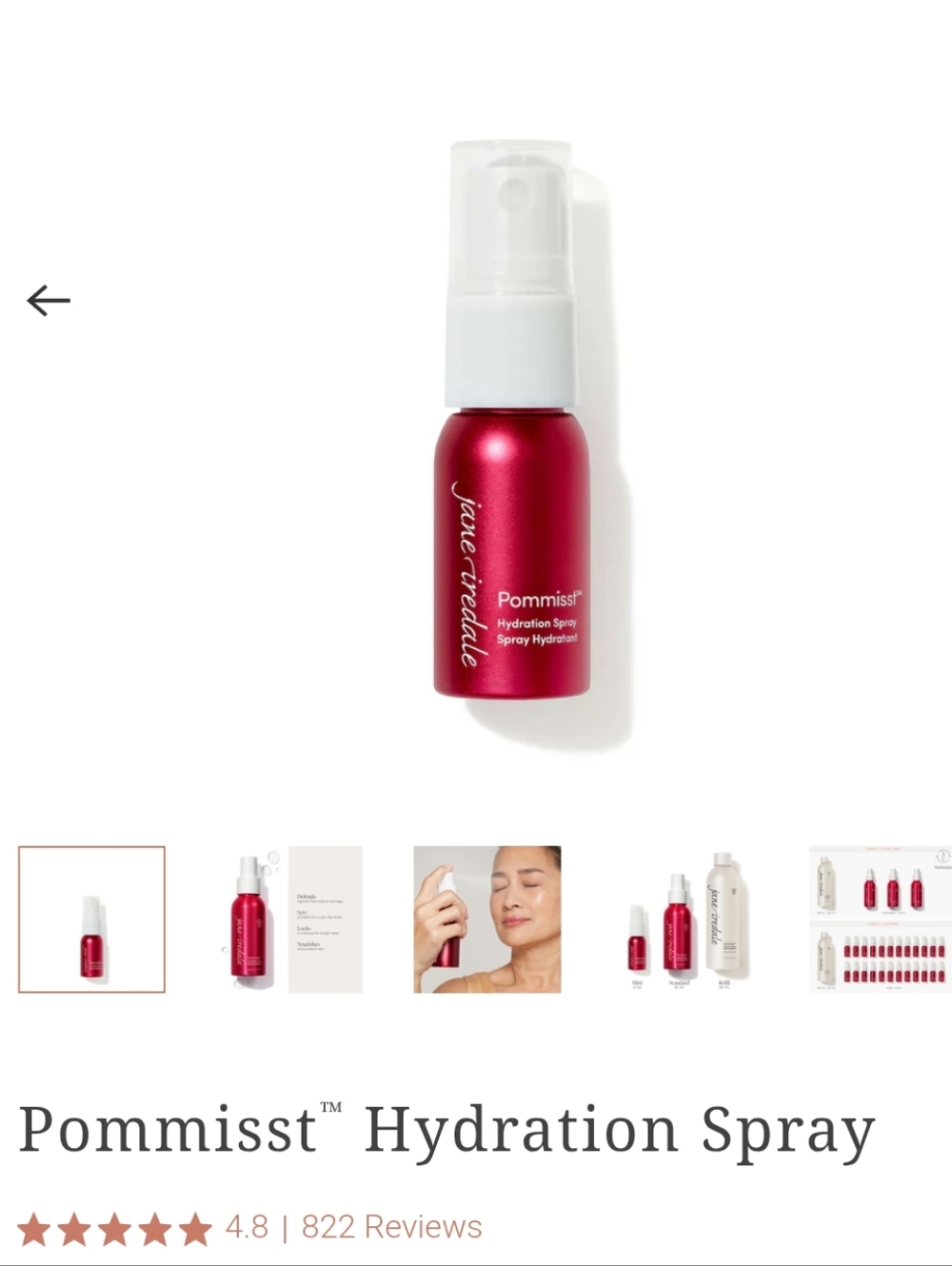 Jane Iredale Pommisst Hydration Spray - Mini